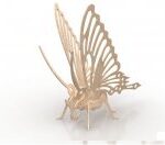 Mariposa 3D Puzzle 6mm DXF File