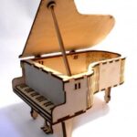 Laser Cut Piano Shaped Box Free Vector
