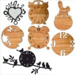 Laser Cut Decorative Analog Wall Clocks Free Vector