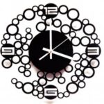 Laser Cut Contemporary Wall Clock Free Vector