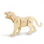 Laser Cut Tiger 3D Wooden Puzzle DWG File