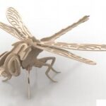 Laser Cut Dragonfly 3D Puzzle DXF File