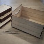 Laser Cut Wooden Hamper Crate Toy Box Hamper Crate Gift Box Free Vector