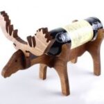Laser Cut Deer Wine Bottle Stand 10mm Free Vector
