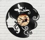 The Head of a Girl Vinyl Clock Free Vector
