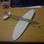 Laser Cut 350mm Wingspan Balsa Spitfire Glider DXF File