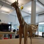 Laser Cut Giraffe 3D Model Template Free Vector