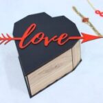 Laser Cut Valentine’s Day Heart Shaped Gift Box Free Vector