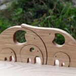 Laser Cut Cute Elephant Family DXF File