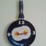 Laser Cut Frying Pan Wall Clock Free Vector