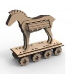 Laser Cut Trojan Horse Free Vector