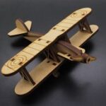 Laser Cut Biplane Template CNC Plans Free Vector