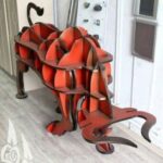 Laser Cut 3D Bull Shelf 4mm DXF File