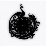 Laser Cut Peacock Vinyl Record Clock Free Vector