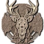 Laser Cut Deer Multilayer Wall Decor Free Vector