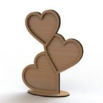 Laser Cut Wedding Heart Drop Box Free Vector