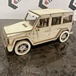 Laser Cut Mercedes G-Class 3D Wooden Model Free Vector