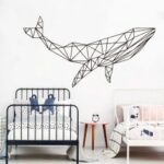 Laser Cut Whale Geometric Wall Art Free Vector