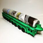 Laser Cut Beer Can Holder Ballistic Missile RT-2PM2 Topol-M Shaped Free Vector