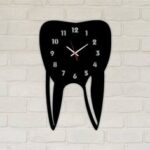 Laser Cut Creative Tooth Shaped Wall Clock, Dentist Wall Clock