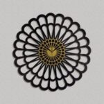 Laser Cut Geometric Designed Decorative Wall Clock
