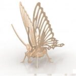 Laser Cut Butterfly 3D Puzzle DXF File