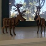 Laser Cut Reindeer Free Vector