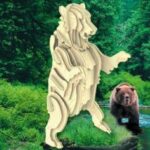 Grizzly Bear 3D Wooden Puzzle DXF File