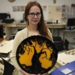 Laser Cut Acrylic Tree Wall Clock Free Vector