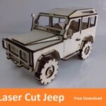 Laser Cut Jeep Wooden Model DXF File