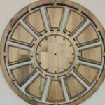 Laser Cut Wooden Round Clock Template Free Vector