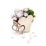 Laser Cut Heart Shaped Flower Basket Template Free Vector