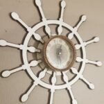 Laser Cut Ships Helm Wall Clock Free Vector
