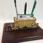 Laser Cut Grain Hopper Wagon Desk Organizer Free Vector