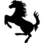 Horse Galloping Silhouette dxf File