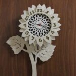 Flower Design Decorative Wall Clock Free Vector