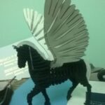 Winged Horse 3D Puzzle Free Vector