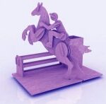 Horse Riding Pen Holder Stand 3mm Free Vector