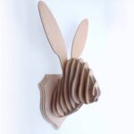 Laser Cut Rabbit Head Wall Trophy 3mm Free Vector