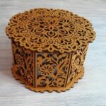Laser Cut Decorative Basket With Lid Octagon Basket Free Vector