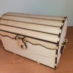 Laser Cut Wooden Storage Trunk With Lock Free Vector