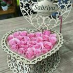 Laser Cut Heart Flower Box Free Vector