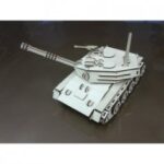 Tank 3D Puzzle Model Laser Cut Free Vector