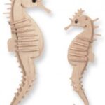 Laser Cut Sea Horse 3D Puzzle DXF File