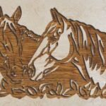 Horses Wall Art Laser Engraving Template Free Vector