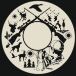 Laser Cut Hunter Wild Animals Wall Clock Hunting Wall Decor Free Vector