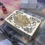 Laser Cut Decorative Tea Box With Tea Kettle Teapot Drawing Engraving Free Vector