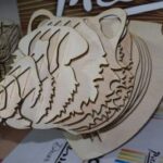 Laser Cut Wild Bear Head Wall Decoration Free Vector