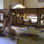 Laser Cut Wooden Airplane Toy DXF File