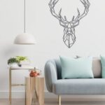 Laser Cut Geometric Stag Wall Art Modern Deer Wall Decor Free Vector